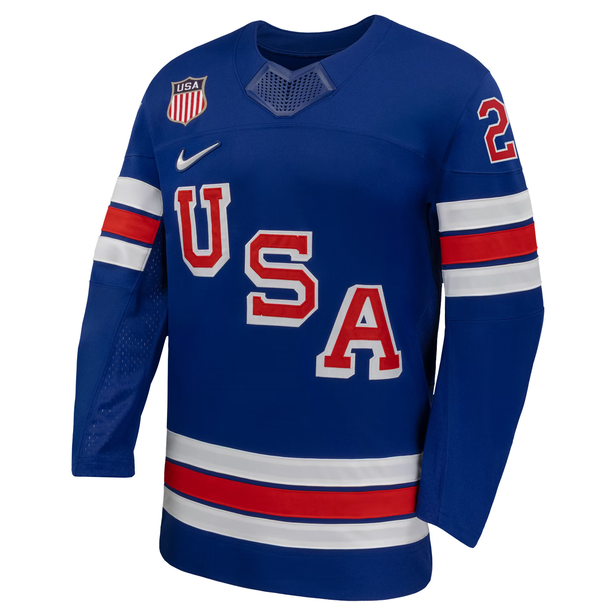 Town Jersey Dylan Larkin Nike US Hockey 2026 Home Jersey Royal