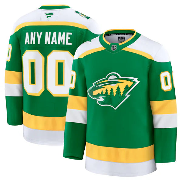 Town Jersey Fanatics Minnesota Wild Alternate Premium Custom Jersey - Green