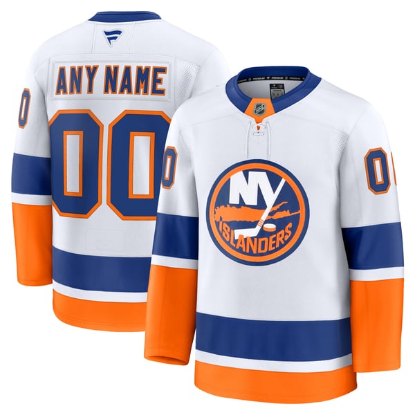 Town Jersey Fanatics New York Islanders Away Premium Custom Jersey - White