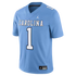 #1 North Carolina Tar Heels Jordan Brand Alternate Game Football Jersey - Carolina Blue