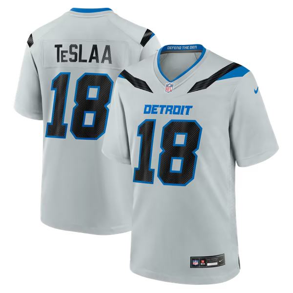 Isaac TeSlaa Detroit Lions Nike 2026 Rivalries Collection Game Jersey - Silver