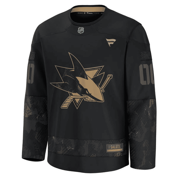 Town Jersey Fanatics San Jose Sharks 2024 Military Appreciation Practice Jersey