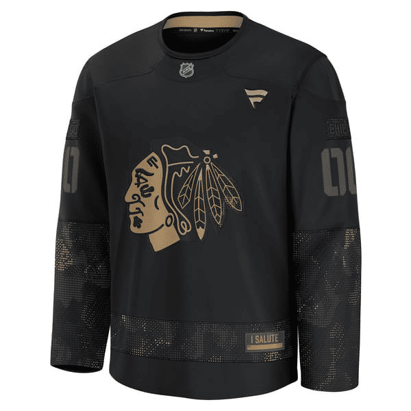 Town Jersey Chicago Blackhawks Fanatics 2024 Military Appreciation Practice Jersey