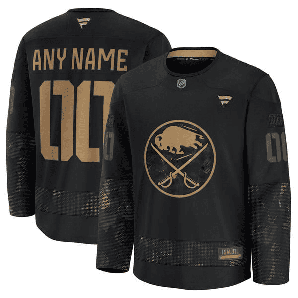Town Jersey Fanatics Buffalo Sabres 2024 Military Appreciation Practice Jersey - Black