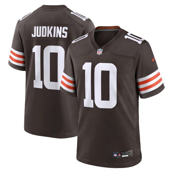 Custom Quinshon Judkins Cleveland Browns 2025 NFL Draft Game Jersey Brown