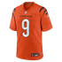 Custom Joe Burrow Cincinnati Bengals Alternate Game Jersey Orange
