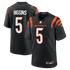 Custom Tee Higgins Cincinnati Bengals Game Jersey Black