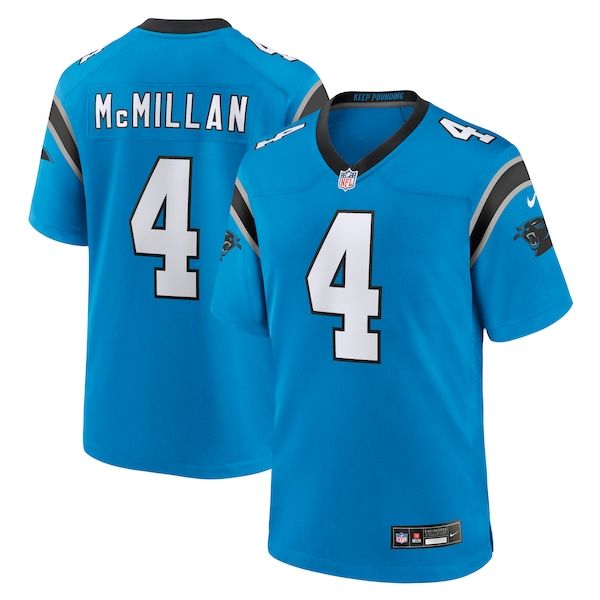Custom Tetairoa McMillan Carolina Panthers Alternate Game Jersey Blue