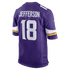 Custom Justin Jefferson Minnesota Vikings Game Jersey Purple
