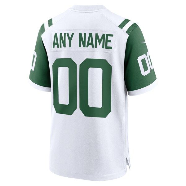 Custom New York Jets Classic Alternate Custom Replica Jersey White
