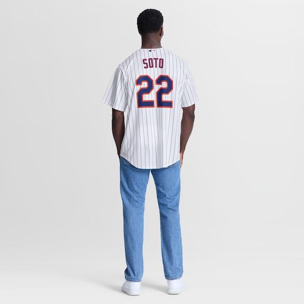 Custom Juan Soto New York Mets Home Replica Jersey White