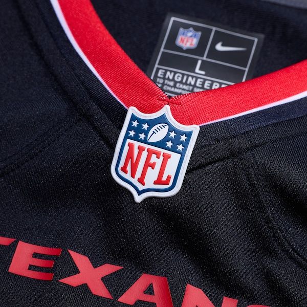Custom Jalen Pitre Houston Texans Game Jersey Navy