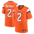 Custom Patrick Surtain II Denver Broncos Team Game Jersey Orange