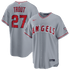 Custom Mike Trout Los Angeles Angels 2026 All-Star Edition Stars & Stripes Stadium Jersey Gray
