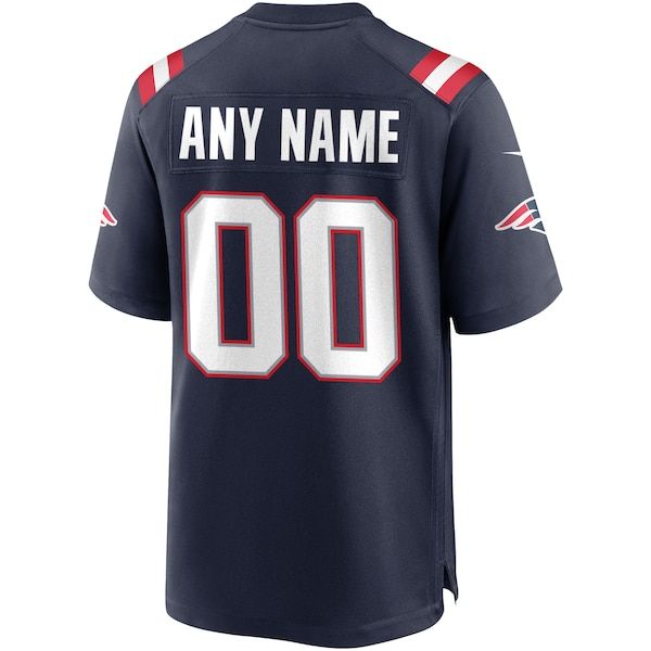 Custom New England Patriots Custom Game Jersey Navy