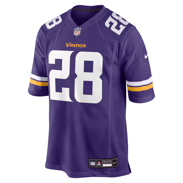 Custom Adrian Peterson Minnesota Vikings Game Jersey Purple
