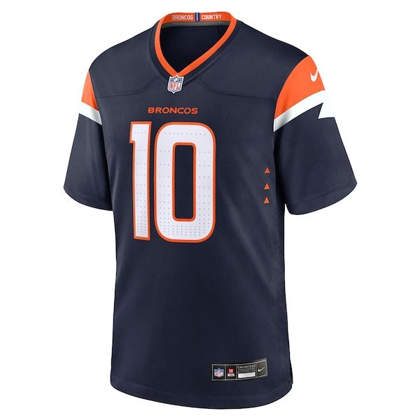Custom Bo Nix Denver Broncos Alternate Game Jersey Navy