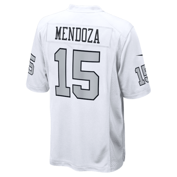 Custom Fernando Mendoza Las Vegas Raiders Game Jersey White