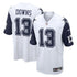 Custom Caleb Downs Dallas Cowboys 2026 NFL Draft First Round Pick No. 11 Game Jersey White