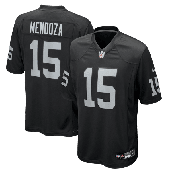 Custom Fernando Mendoza Las Vegas Raiders 2026 NFL Draft First Round Pick No. 1 Game Jersey Black