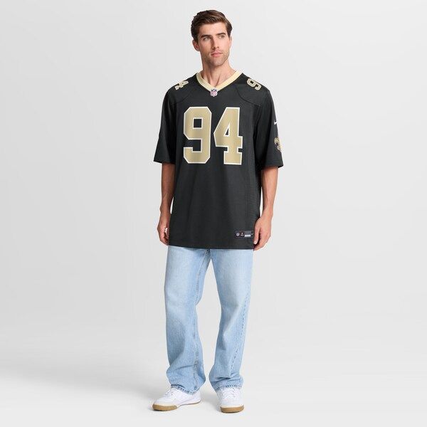 Custom Cameron Jordan New Orleans Saints Game Jersey Black