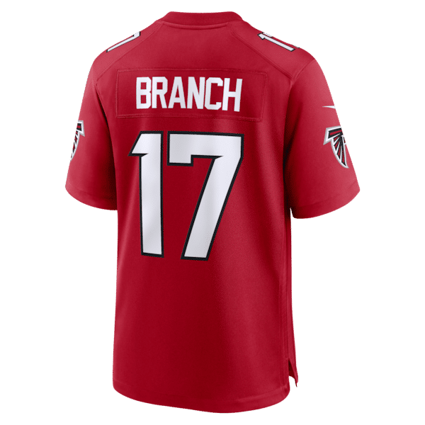Custom Zachariah Branch Atlanta Falcons Team Game Jersey Red
