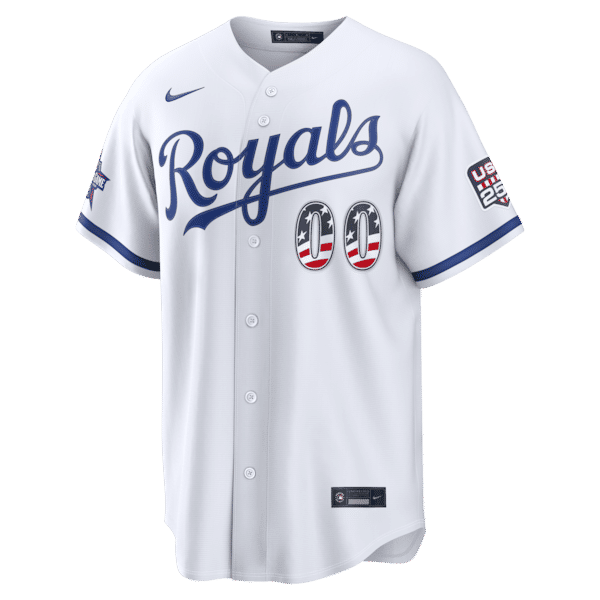 Custom Bobby Witt Jr. Kansas City Royals 2026 All-Star Edition Stars & Stripes Stadium Jersey White