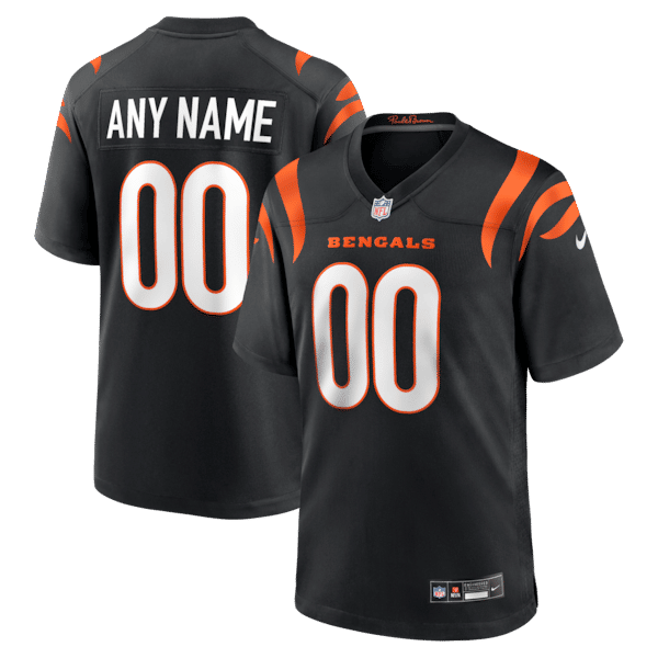 Custom Cincinnati Bengals Custom Game Jersey Black