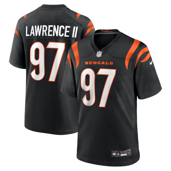 Custom Dexter Lawrence II Cincinnati Bengals Game Jersey Black