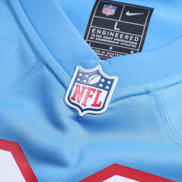 Custom Tennessee Titans Oilers Throwback Custom Game Jersey Light Blue