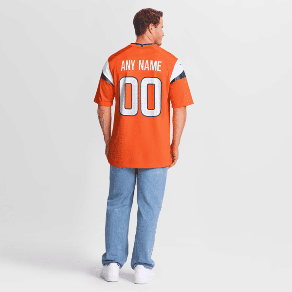 Custom Denver Broncos Custom Game Jersey Orange