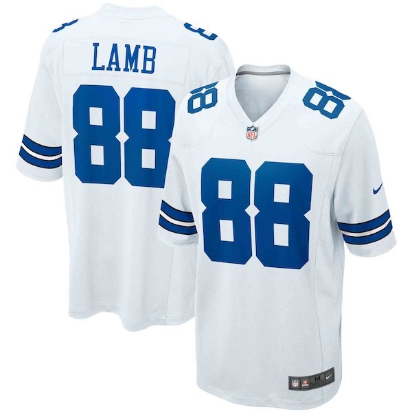 Custom CeeDee Lamb Dallas Cowboys Game Jersey White