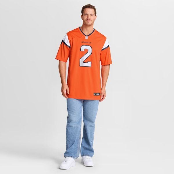 Custom Patrick Surtain II Denver Broncos Team Game Jersey Orange