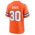 Custom Terrell Davis Denver Broncos Mile High Collection 1977 Throwback Retired Player Game Jersey Orange