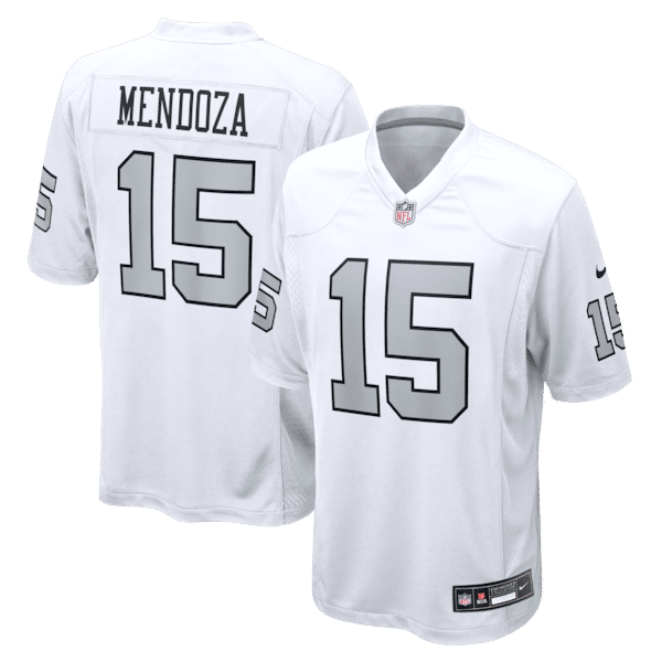 Custom Fernando Mendoza Las Vegas Raiders Game Jersey White