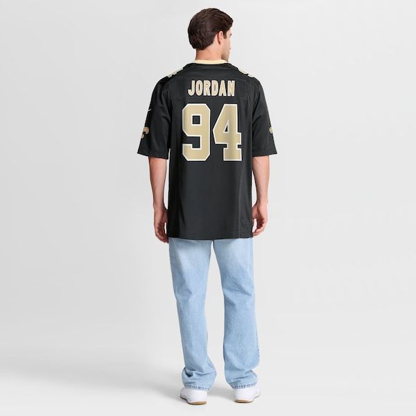 Custom Cameron Jordan New Orleans Saints Game Jersey Black