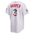 Custom Bryce Harper Philadelphia Phillies 2026 All-Star Game White Stadium Jersey