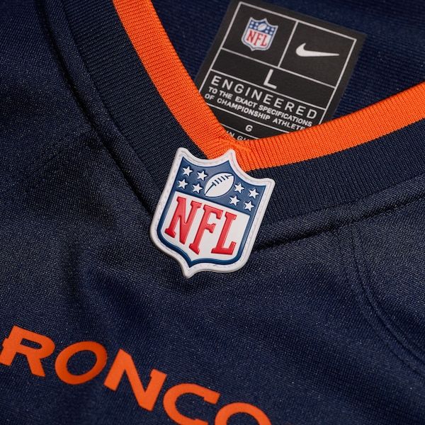 Custom Bo Nix Denver Broncos Alternate Game Jersey Navy