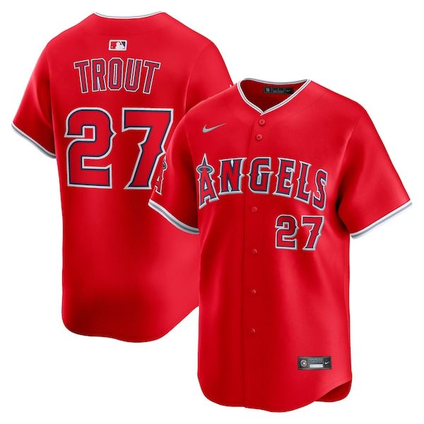 Custom Mike Trout Los Angeles Angels Alternate Limited Player Jersey Red