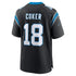 Custom Jalen Coker Carolina Panthers Game Jersey Black