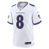 Custom Lamar Jackson Baltimore Ravens Game Jersey White