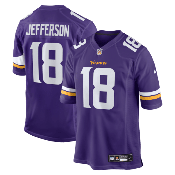 Custom Justin Jefferson Minnesota Vikings Game Jersey Purple