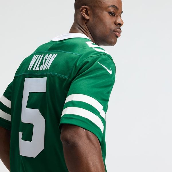 Custom Garrett Wilson New York Jets Vapor F.U.S.E. Stitched Limited Jersey Green