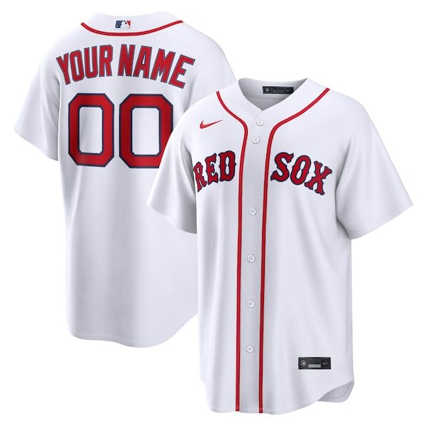 Custom Boston Red Sox Home Replica Custom Jersey White