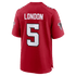 Custom Drake London Atlanta Falcons Game Jersey Red