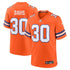 Custom Terrell Davis Denver Broncos Mile High Collection 1977 Throwback Retired Player Game Jersey Orange