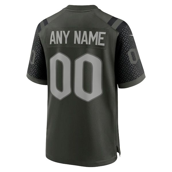 Custom New York Jets 2025 Rivalries Custom Game Jersey Gotham Green