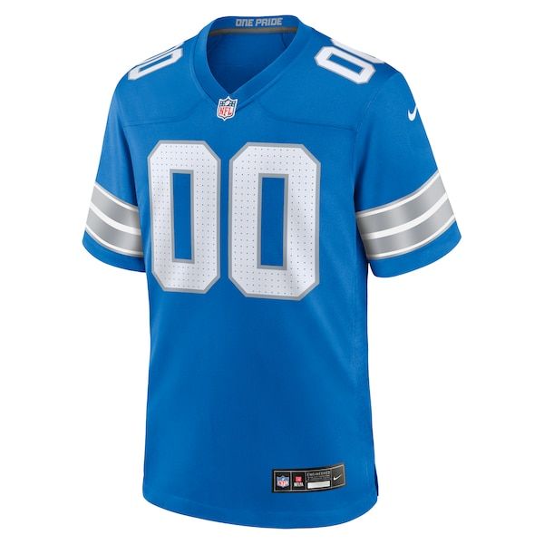 Custom Detroit Lions Custom Game Jersey Blue