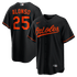 Custom Pete Alonso Baltimore Orioles Alternate Replica Jersey Black