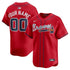Custom Atlanta Braves Alternate Limited Custom Jersey Red